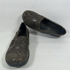 BOC Born Concept Brown Embossed Casual G95222 Slip on Women's‎ Size 6.5